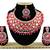 Red designer function wear ad necklace set