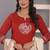Cornell Red Embroidered Cotton Kurta and Pant Set with Dupatta