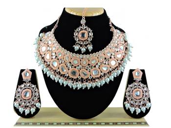 Multicolor designer function wear ad necklace set 1