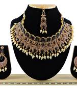 Black designer function wear ad necklace set
