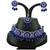 Blue designer function wear ad necklace set