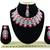 Red designer function wear ad necklace set