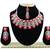 Red designer function wear ad necklace set