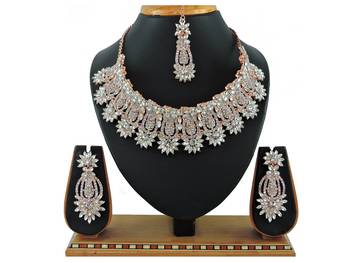 Multicolor designer function wear ad necklace set 1