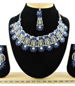 Blue designer function wear ad necklace set