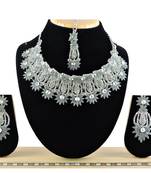 Grey designer function wear ad necklace set