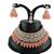 Orange designer function wear ad necklace set