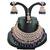 Blue designer function wear ad necklace set