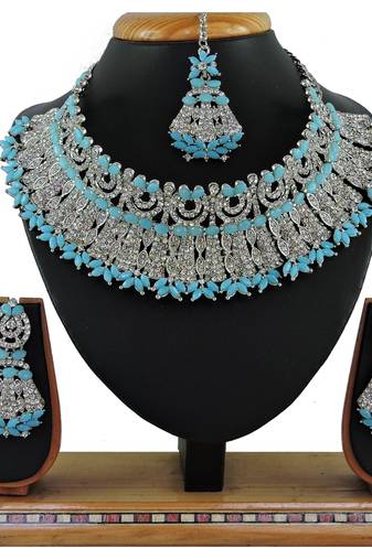 Turquoise designer function wear ad necklace set