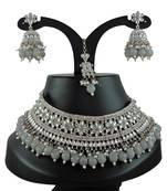 Grey designer function wear ad necklace set