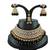 Black designer function wear ad necklace set