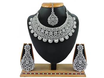 Multicolor designer function wear ad necklace set 1