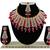 Red designer function wear ad necklace set