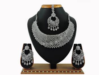 Multicolor designer function wear ad necklace set 1
