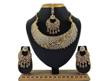Multicolor designer function wear ad necklace set 1