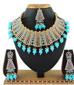 Turquoise designer function wear ad necklace set