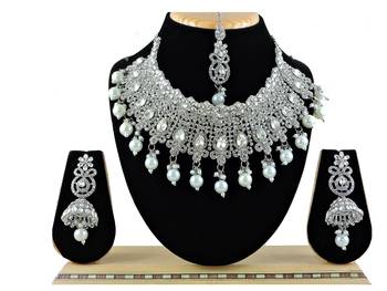 Multicolor designer function wear ad necklace set 1