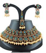 Turquoise designer function wear ad necklace set