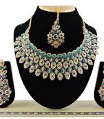 Turquoise designer function wear ad necklace set