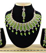 Green designer function wear ad necklace set