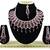 Maroon designer function wear ad necklace set