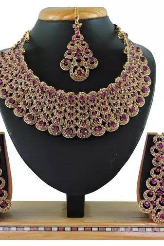 Multicolor designer function wear ad necklace set