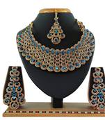 Turquoise designer function wear ad necklace set