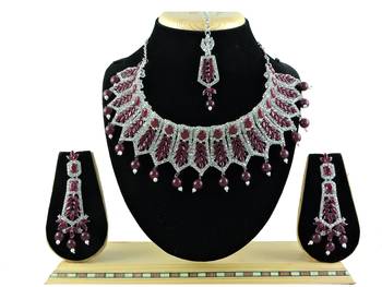 Multicolor designer function wear ad necklace set 1