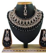Black designer function wear ad necklace set