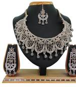 Grey designer function wear ad necklace set