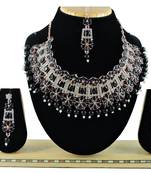 Black designer function wear ad necklace set