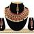 Maroon designer function wear ad necklace set