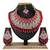 Red designer function wear ad necklace set