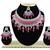 Red designer function wear ad necklace set