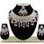 Orange designer function wear ad necklace set
