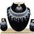 Blue designer function wear ad necklace set