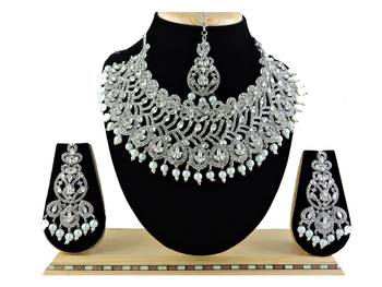 Multicolor designer function wear ad necklace set 1
