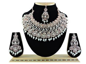 Multicolor designer function wear ad necklace set 1