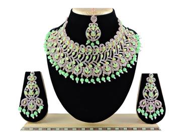 Multicolor designer function wear ad necklace set 1