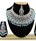 Turquoise designer function wear ad necklace set
