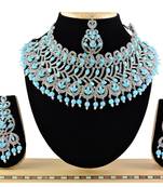 Turquoise designer function wear ad necklace set