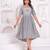 Hand block rayon dobby fabric shot  high-low dress