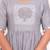 Hand block rayon dobby fabric shot  high-low dress