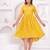 Hand block rayon dobby fabric shot  high-low dress