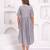 Hand block rayon dobby fabric shot  high-low dress