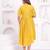 Hand block rayon dobby fabric shot  high-low dress