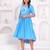 Hand block rayon dobby fabric shot  high-low dress