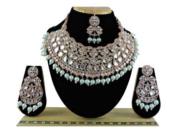 Multicolor designer function wear ad necklace set 1