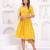 Hand block rayon dobby fabric shot  high-low dress