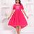 Hand block rayon dobby fabric shot  high-low dress